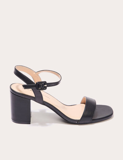 Sandales à talons noir femme