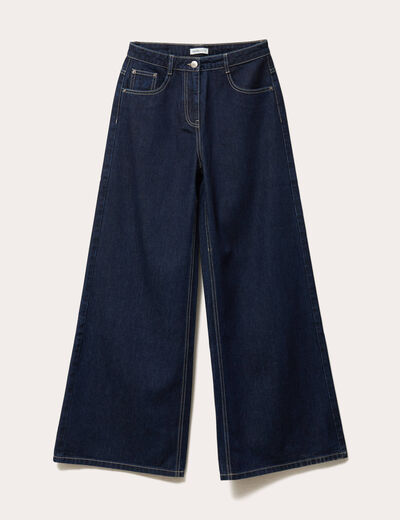 Jeans large denim brut femme