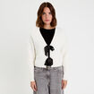 Gilet nou&eacute; ecru femme