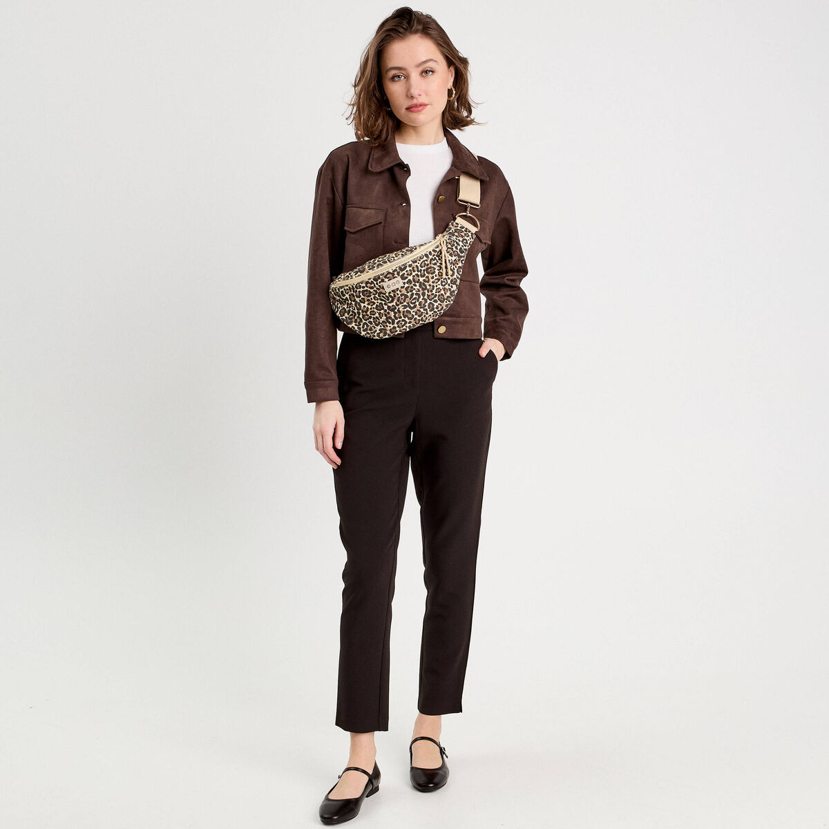 Pantalon slim noir femme
