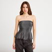 Bustier sans manches couleur argent femme