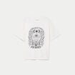 T-shirt oversize manches longues ecru femme