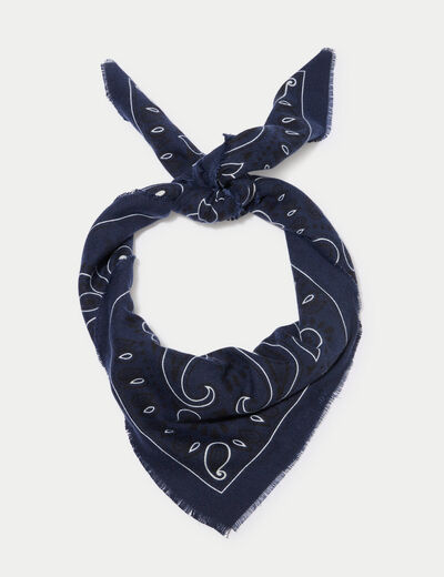 Foulard bleu electrique femme