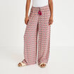 Pantalon large taille standard blanc femme