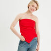 Bustier sans manches rouge femme
