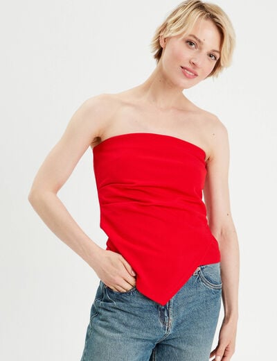 Bustier sans manches rouge femme