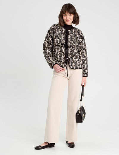 Veste matelassée noir femme