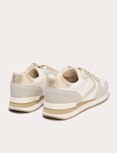 Sneakers plates couleur or femme