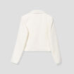 Veste droite boutonnée ecru femme
