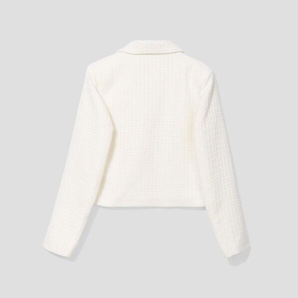 veste droite boutonnee ecru femme Veste droite boutonnée ecru femme