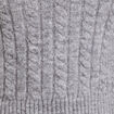 Pull ajust&eacute; col rond manches longues gris fonc&eacute; femme