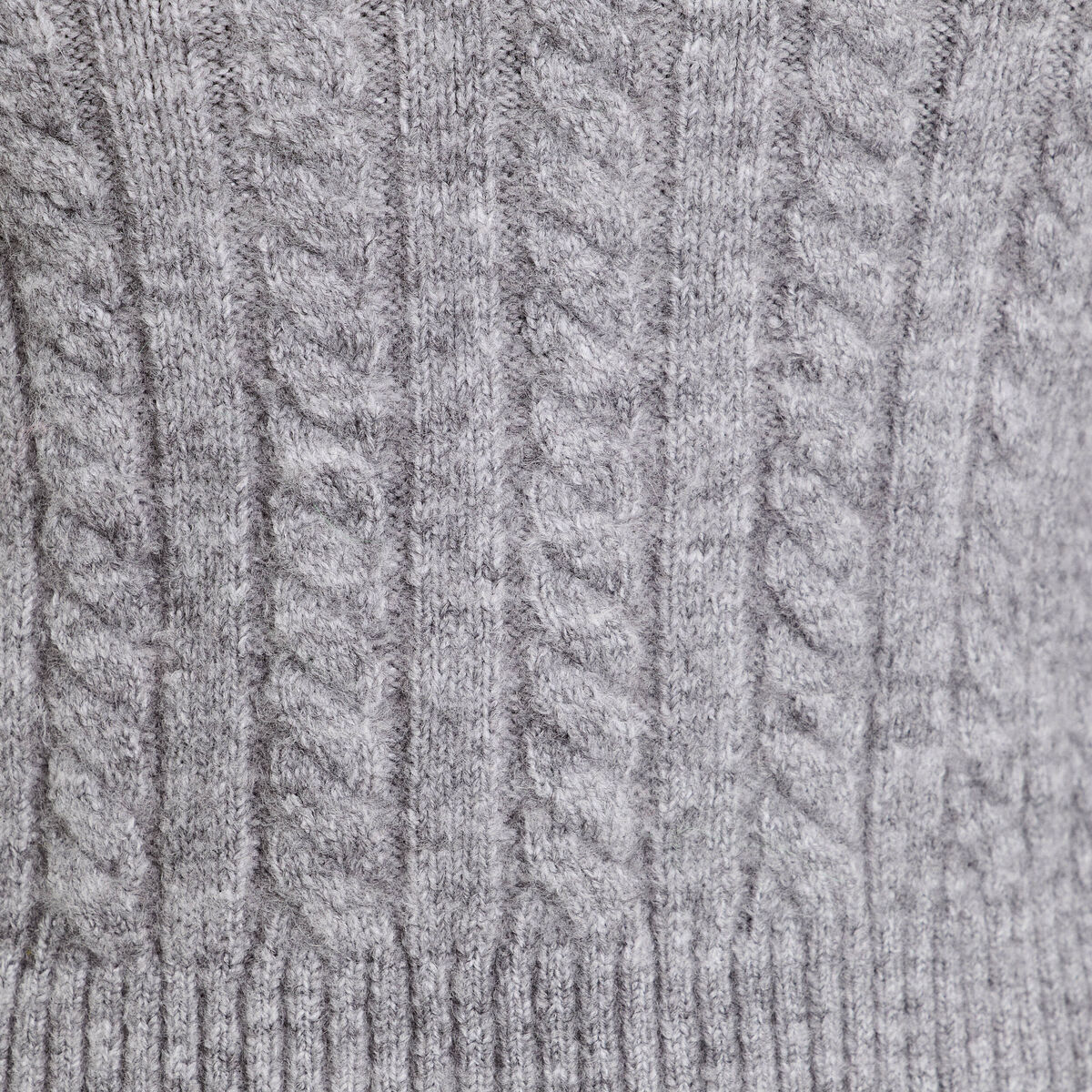 Pull ajust&eacute; col rond manches longues gris fonc&eacute; femme