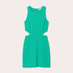 Robe moulante ouvertures vert femme