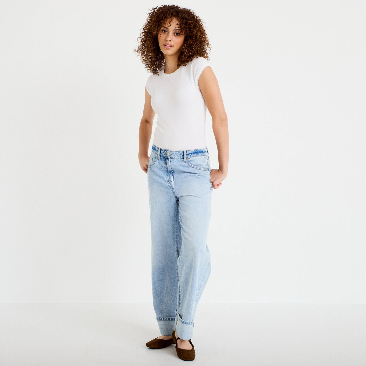 T-shirt manches courtes blanc femme