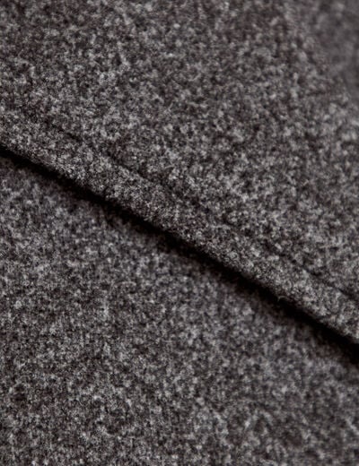 Trench court boutonn&eacute; gris femme