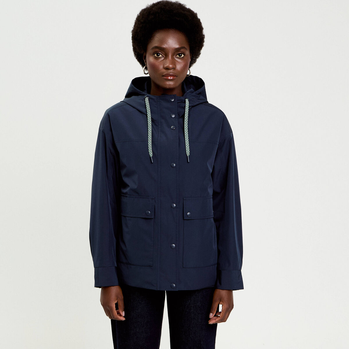 Parka 3-en-1 bleu marine femme