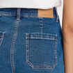 Short mom en jean denim double stone femme