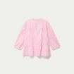 Chemise droite manches 3/4 rose femme
