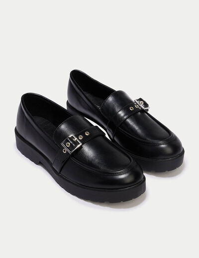 Mocassins noir femme