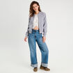 Veste teddy zippée gris clair femme