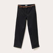 Jeans chino avec ceinture noir femme