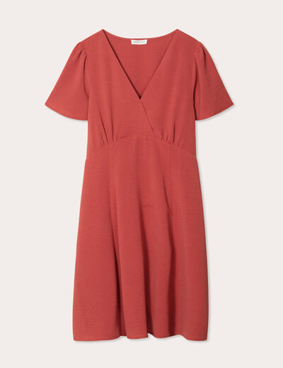 Robe évasée fluide vieux rose femme