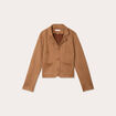 Veste blazer suédine camel femme