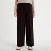 Pantalon city large noir femme