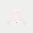 Blouse manches longues avec noeuds ecru femme