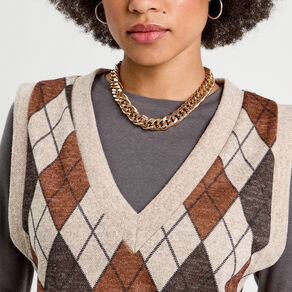 Pull sans manches sable femme