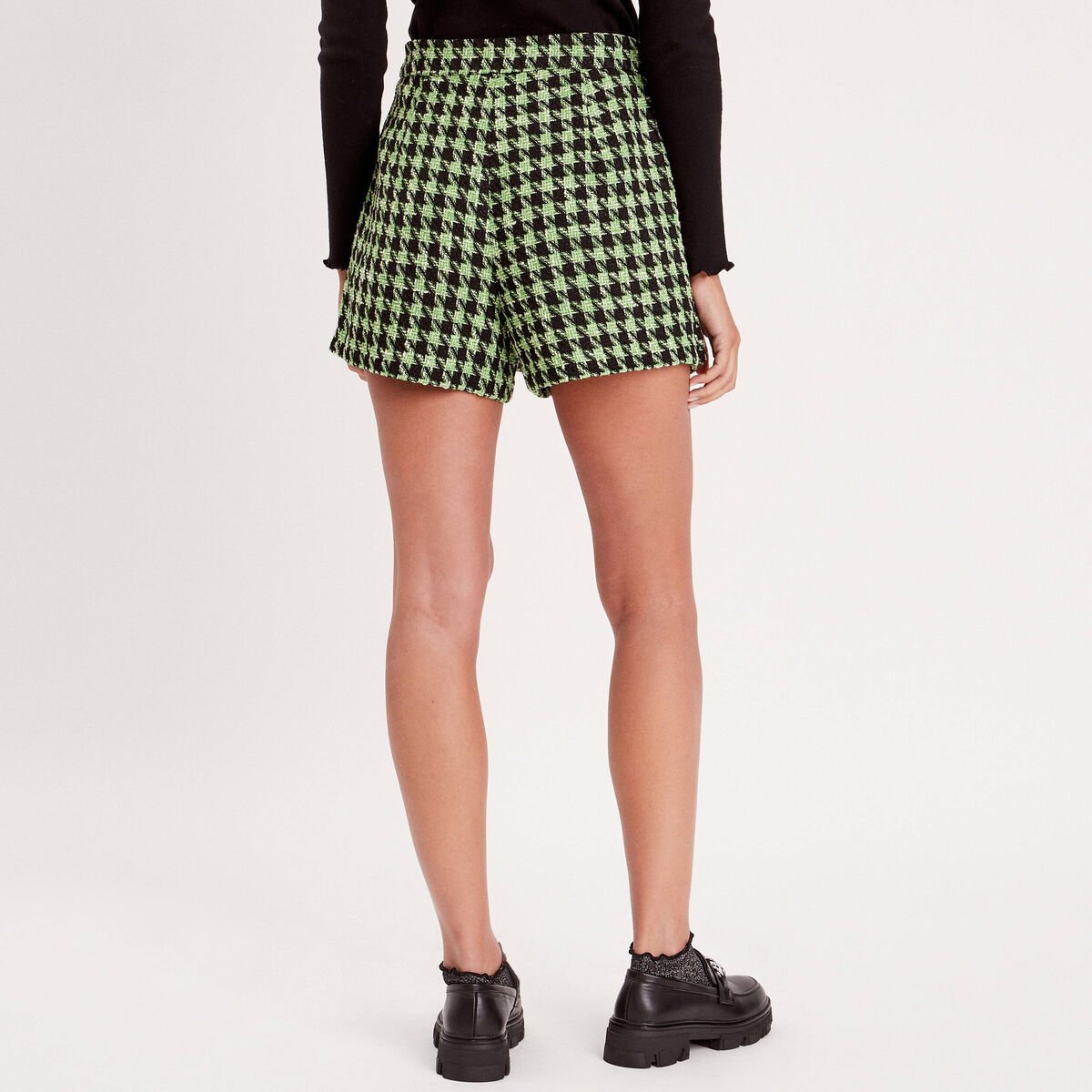 Jupe-short droite noir femme