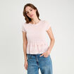 T-shirt manches courtes rose clair femme