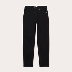 Jeans mom slim stretch denim noir femme
