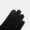 Gants fausse fourrure noir femme