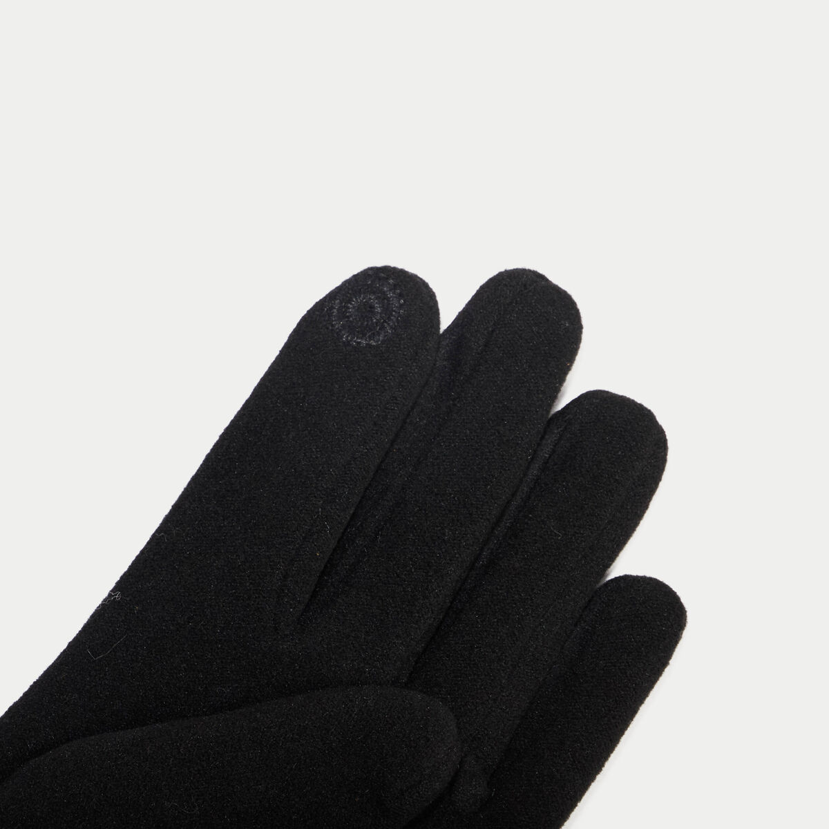 Gants fausse fourrure noir femme