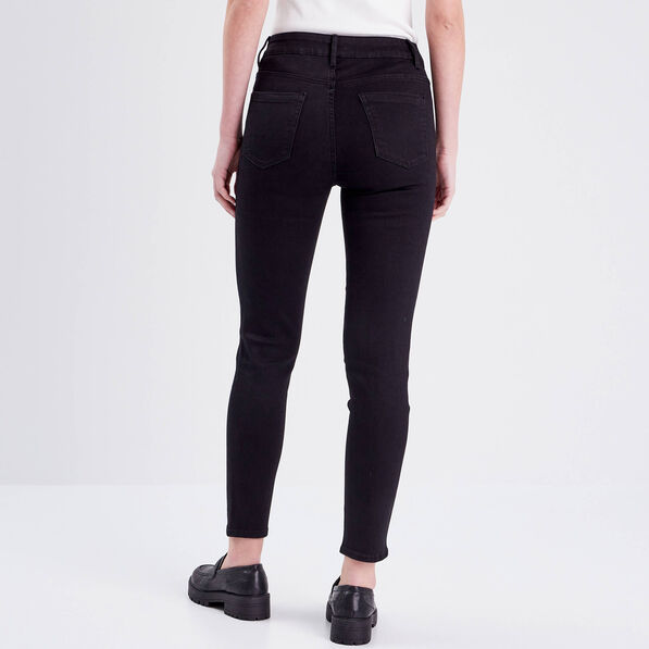 jeans slim 5 poches denim noir femme Jeans slim 5 poches denim noir femme