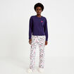 Pyjama manches longues blanc femme