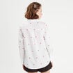 Chemise manches longues brodée blanc femme