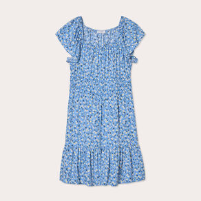 robe evasee manches courtes bleu femme Robe évasée manches courtes bleu femme
