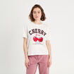 T-shirt manches courtes ecru femme