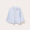 Blouse manches 3/4 bleu femme