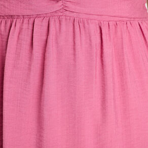 Robe évasée avec fronces vieux rose femme