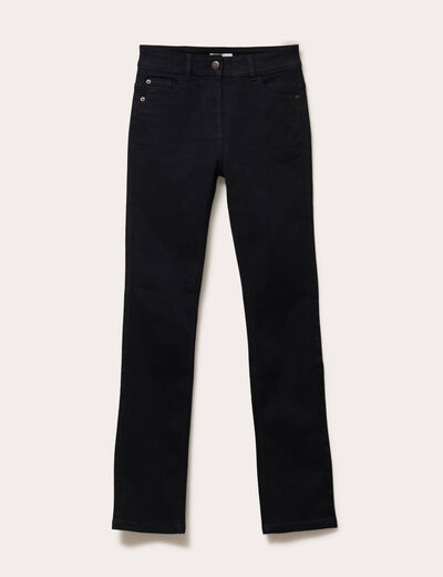 Jean regular taille standard denim noir femme