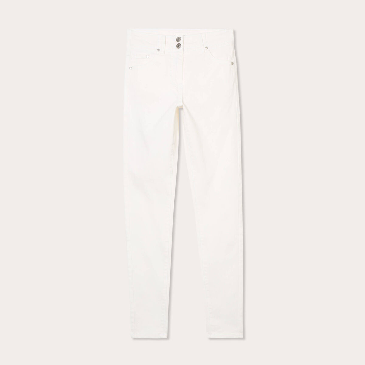 Jeans skinny 5 poches ecru femme