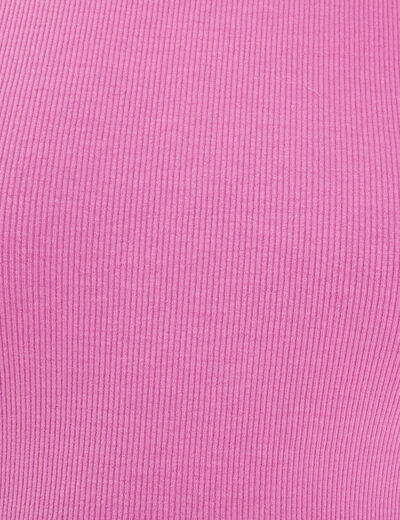 Débardeur côtelé violet foncé femme