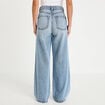 Jean wide leg taille haute Petite denim double stone femme