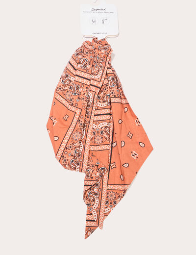 Foulard terracotta femme