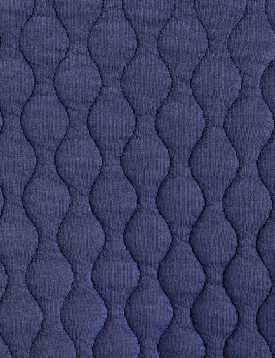 Veste matelassée zippée bleu marine femme