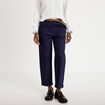 Jeans chino avec ceinture denim brut femme
