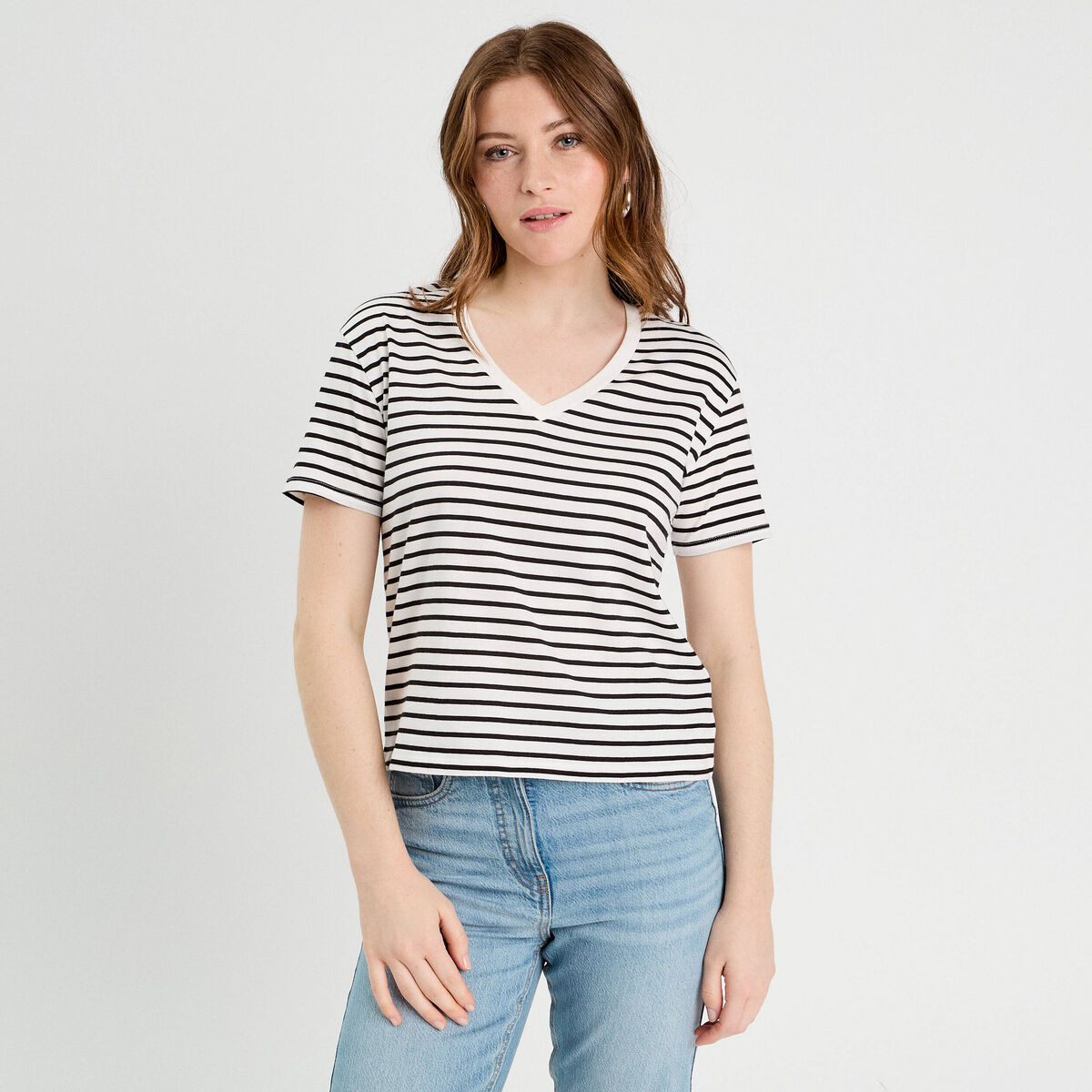T-shirt manches courtes blanc femme